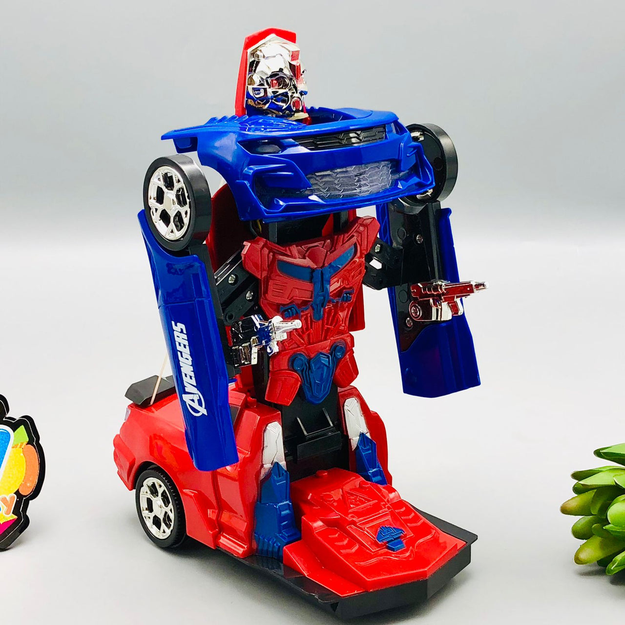 Deformation Avengers Robot Super Change Car With Lights & Music