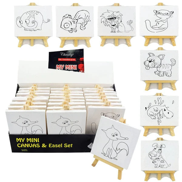 1Pc Mini Canvas Painting Board - Assortment