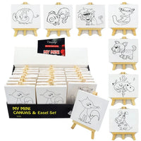 1Pc Mini Canvas Painting Board - Assortment