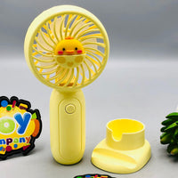 Rechargeable Cute Cartoon Themed Handheld & Desktop Fan