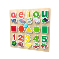 3in1 Wooden Montessori Educational Board