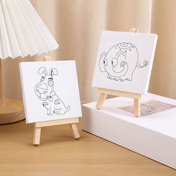 1Pc Mini Canvas Painting Board - Assortment