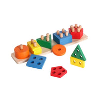 Wooden Shape Sorting 5 Sets Of Column