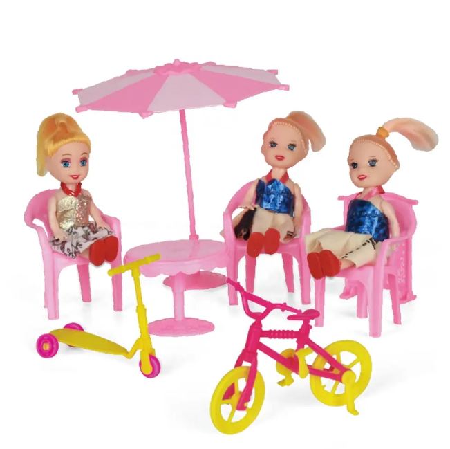 DIY 3-Levels Dream Doll House With Furniture