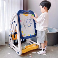 90cm Multi-functional Artistic Drawing Board With Book Shelf - Blue