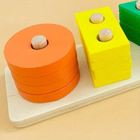 Wooden Shape Sorting 5 Sets Of Column