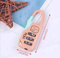 1Pc Mini 3 Digit Secret Password Lock - Assortment