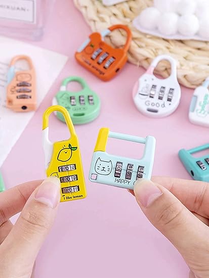 1Pc Mini 3 Digit Secret Password Lock - Assortment