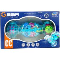 Electric Transparent Gear Stunt Car With Light & Sound