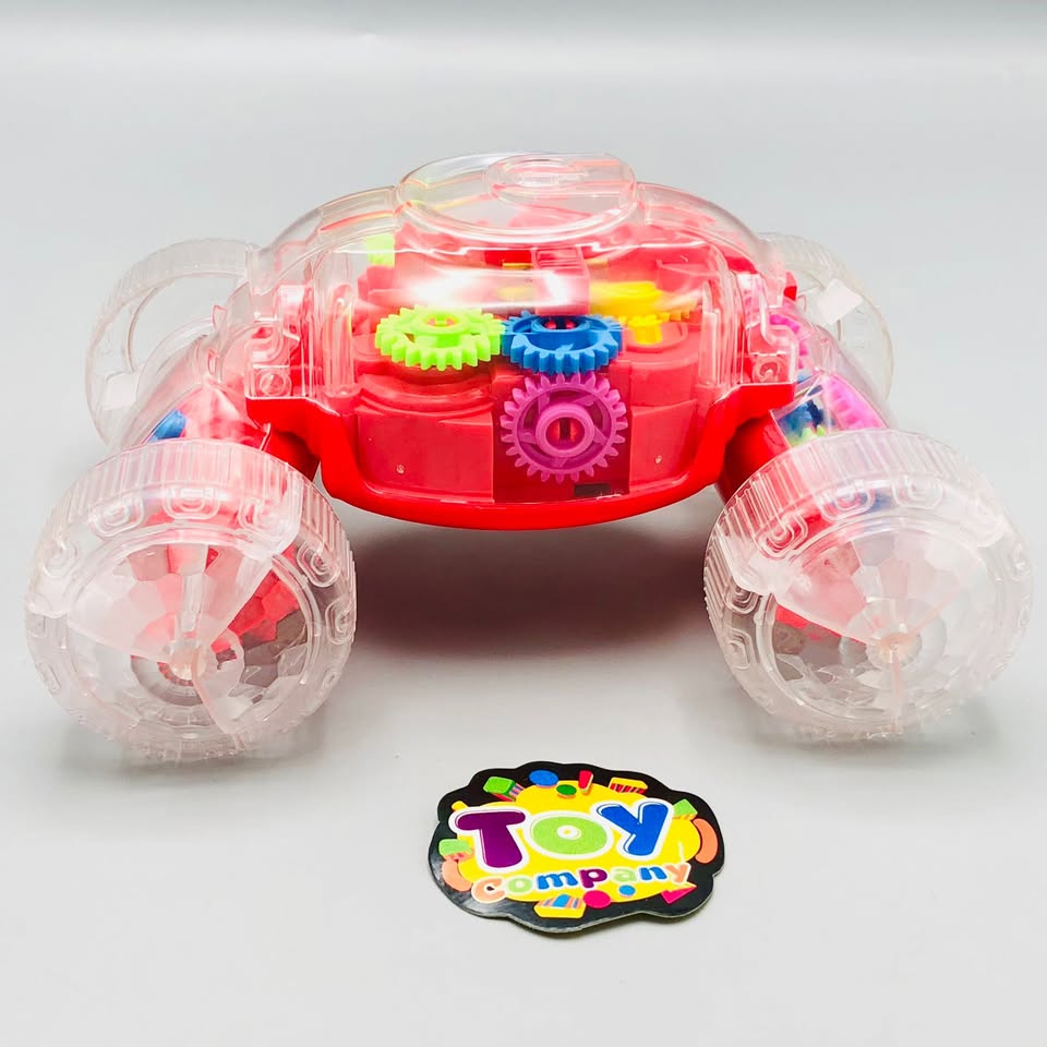 Electric Transparent Gear Stunt Car With Light & Sound