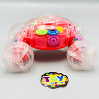 Electric Transparent Gear Stunt Car With Light & Sound