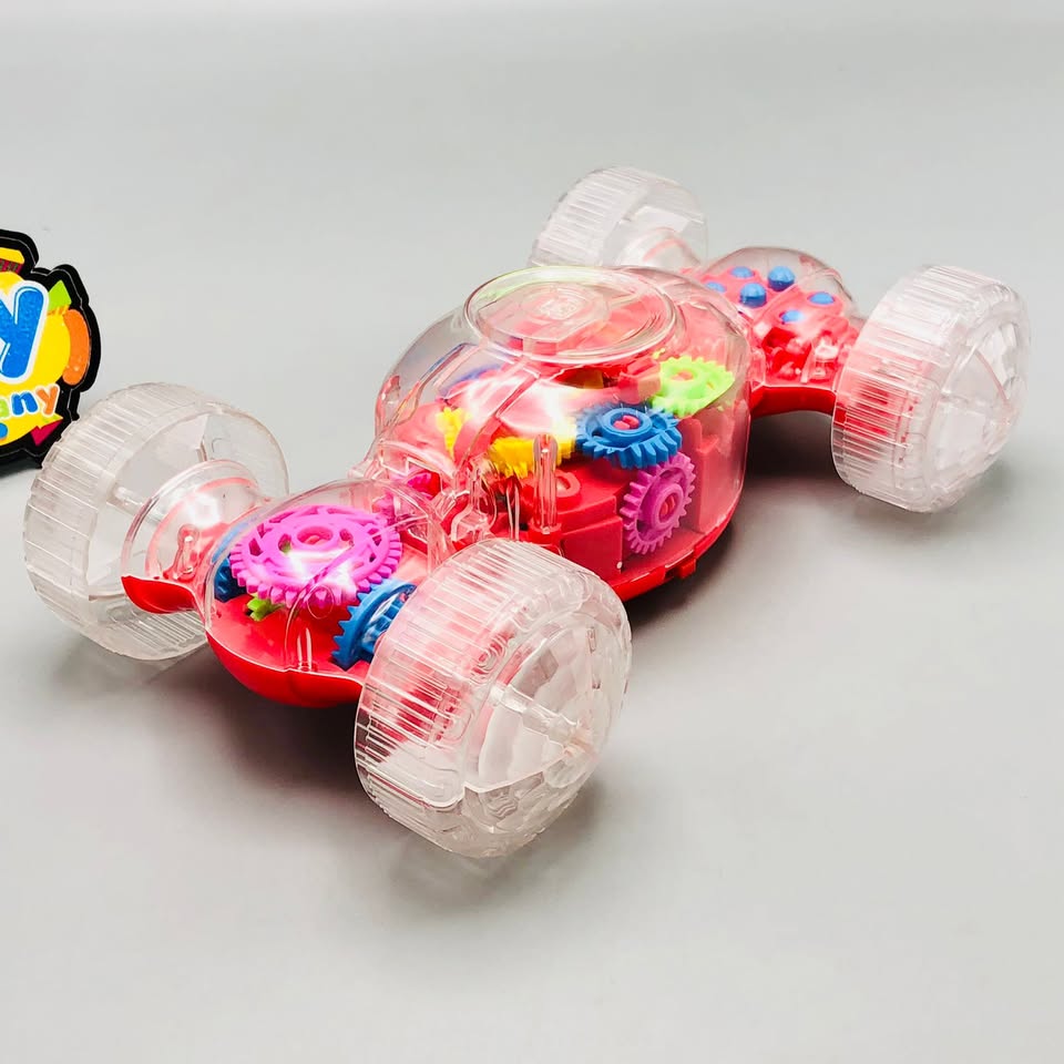 Electric Transparent Gear Stunt Car With Light & Sound