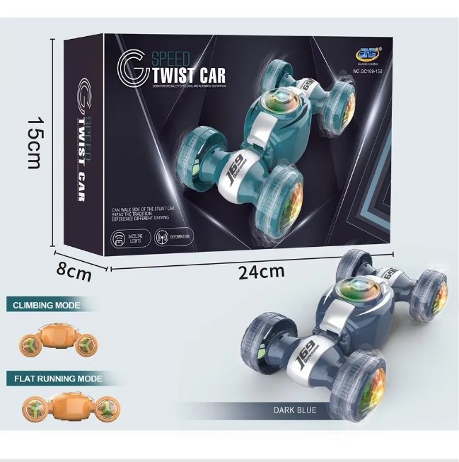Automatic Deformation Speed Twist Car With Lights