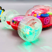 Electric Transparent Gear Stunt Car With Light & Sound