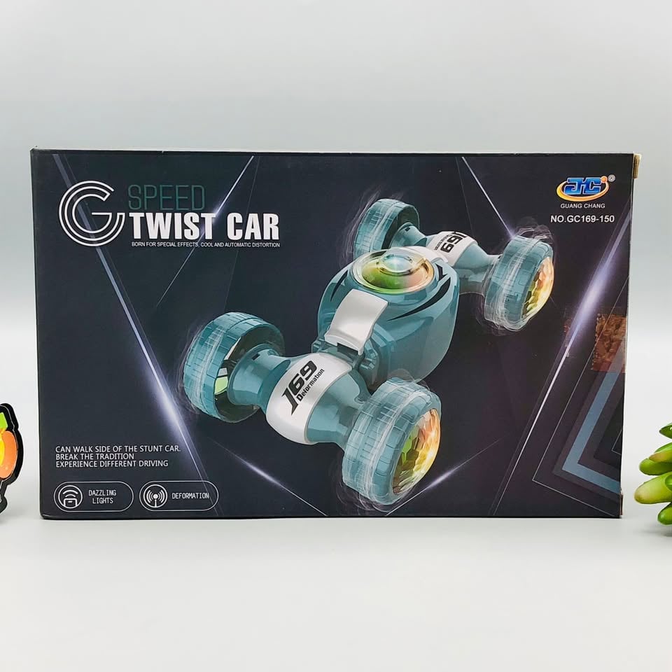 Automatic Deformation Speed Twist Car With Lights