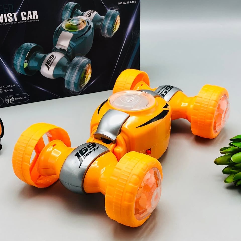 Automatic Deformation Speed Twist Car With Lights