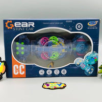 Electric Transparent Gear Stunt Car With Light & Sound