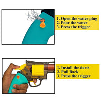 2in1 Manual Water & Soft Bullets Police Revolver Toy