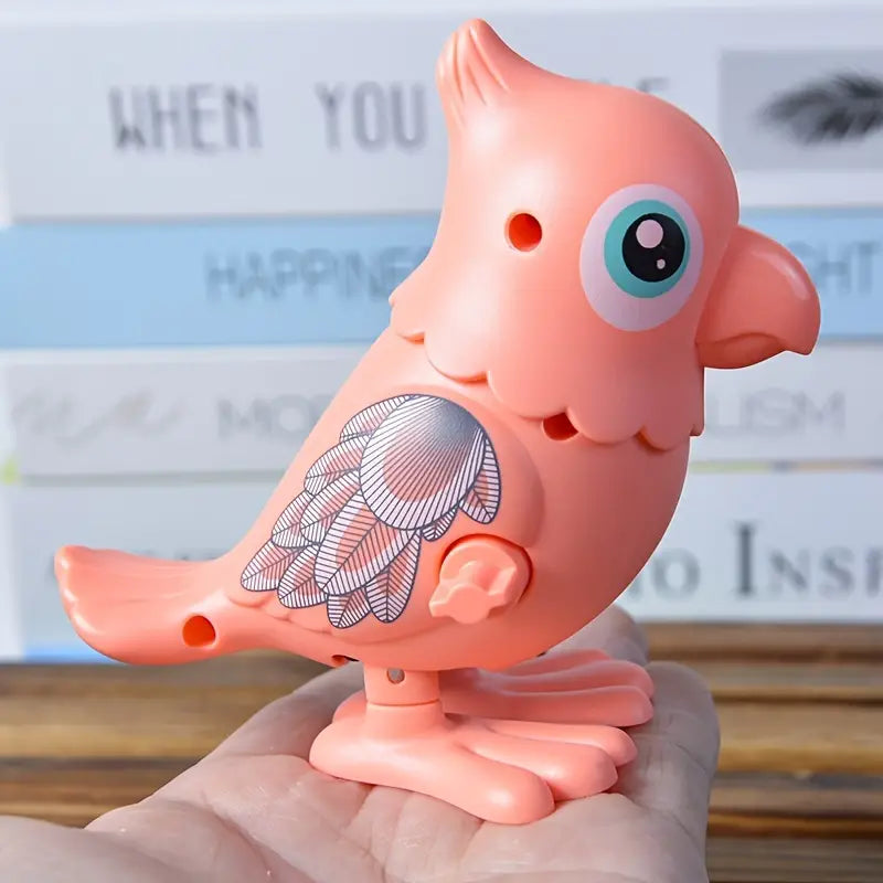 1Pc Wind-up Colorful Jumping Parrot Toy