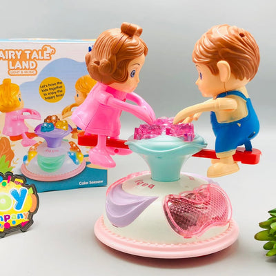 Electric Musical Fairy Tale Swing Balance Toy With Lights