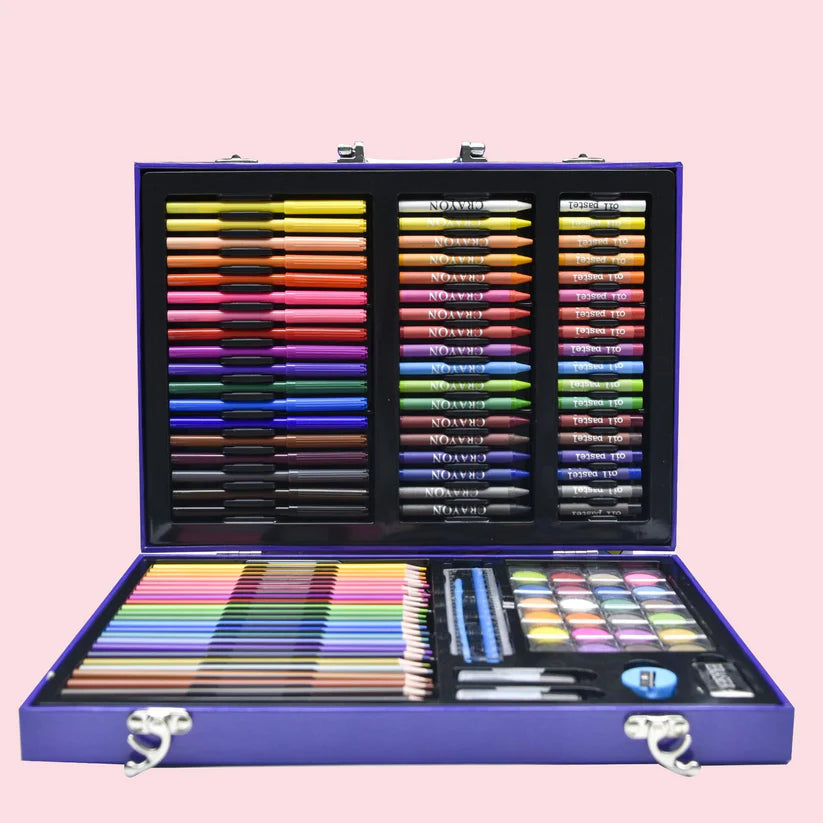 128Pcs Premium Space Kids Painting Kit Briefcase