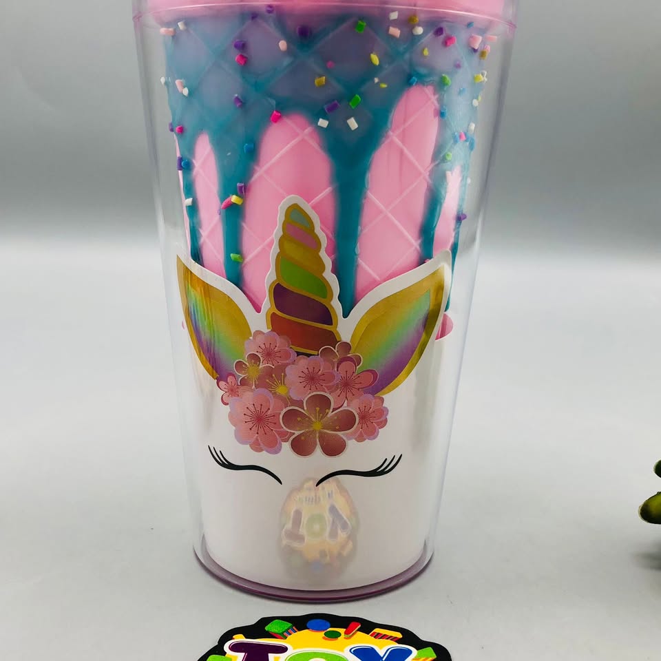 Double-Walled Snowflake Ice-cream Sipper Mug