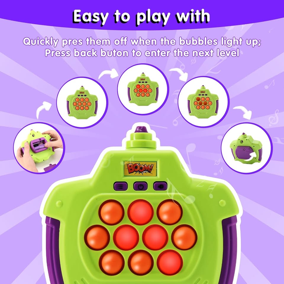 Handheld Quick Push Bubble Balloon Fidget Game