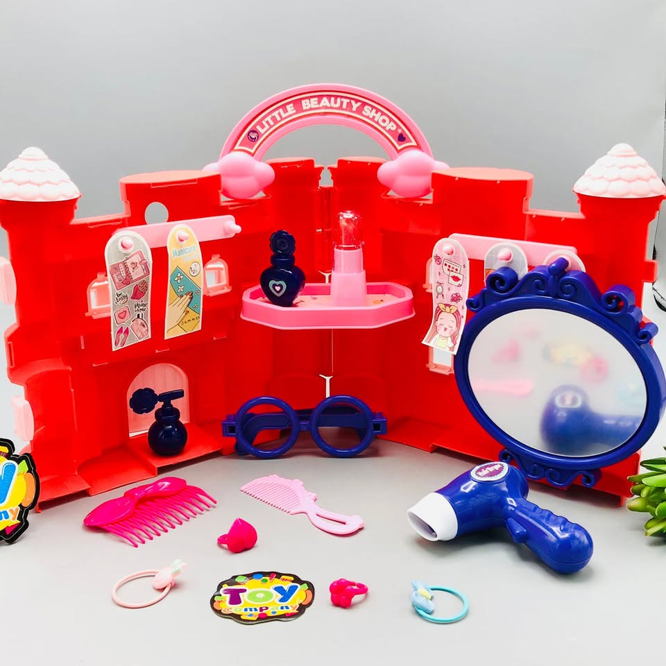 39Pcs Castle Beauty Shop Pretend Play House Set