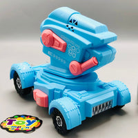 Electric Tank Colorful Bubble Machine Toy With Light & Sound