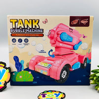 Electric Tank Colorful Bubble Machine Toy With Light & Sound