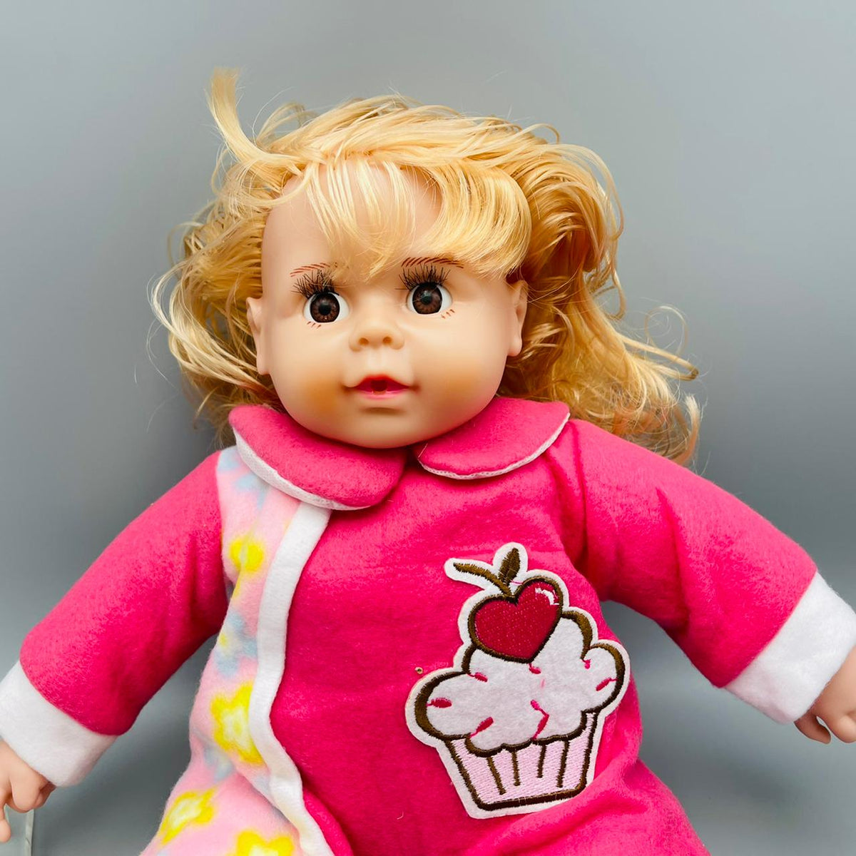 Stuffed Baby Girl with Feeder