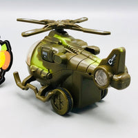 Mini Inertial Army Helicopter Toy - 1Pc