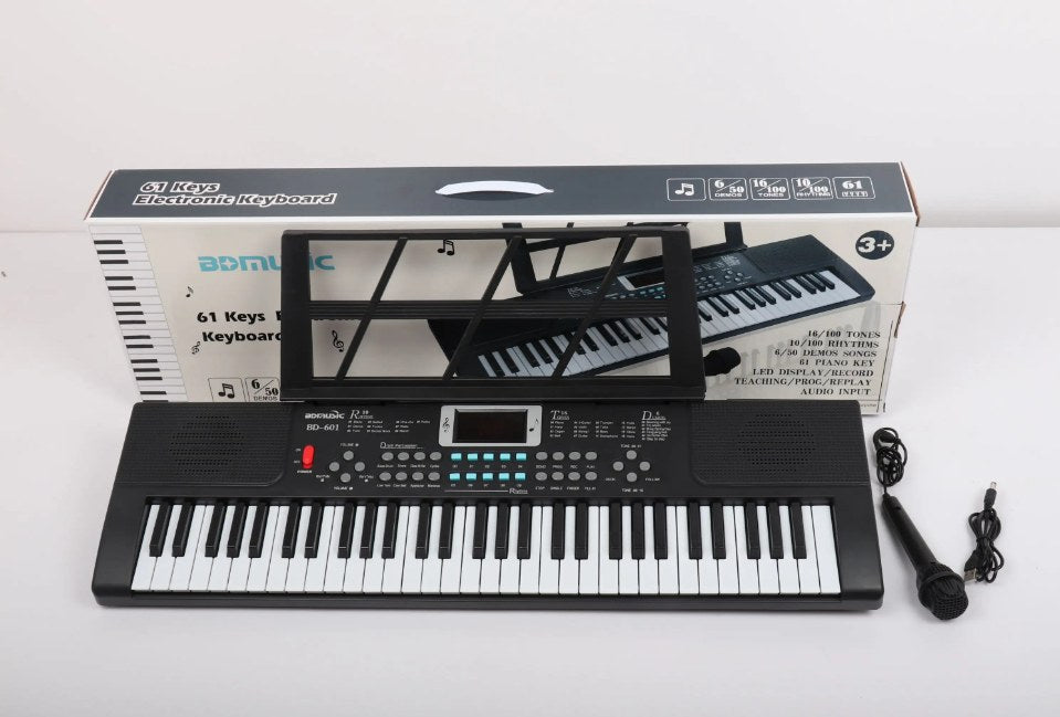 61 Keys Electronic Keyboard Piano With Mic