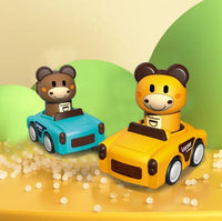 Mini Inertial Press & Go Animal Vintage Car - 1Pc