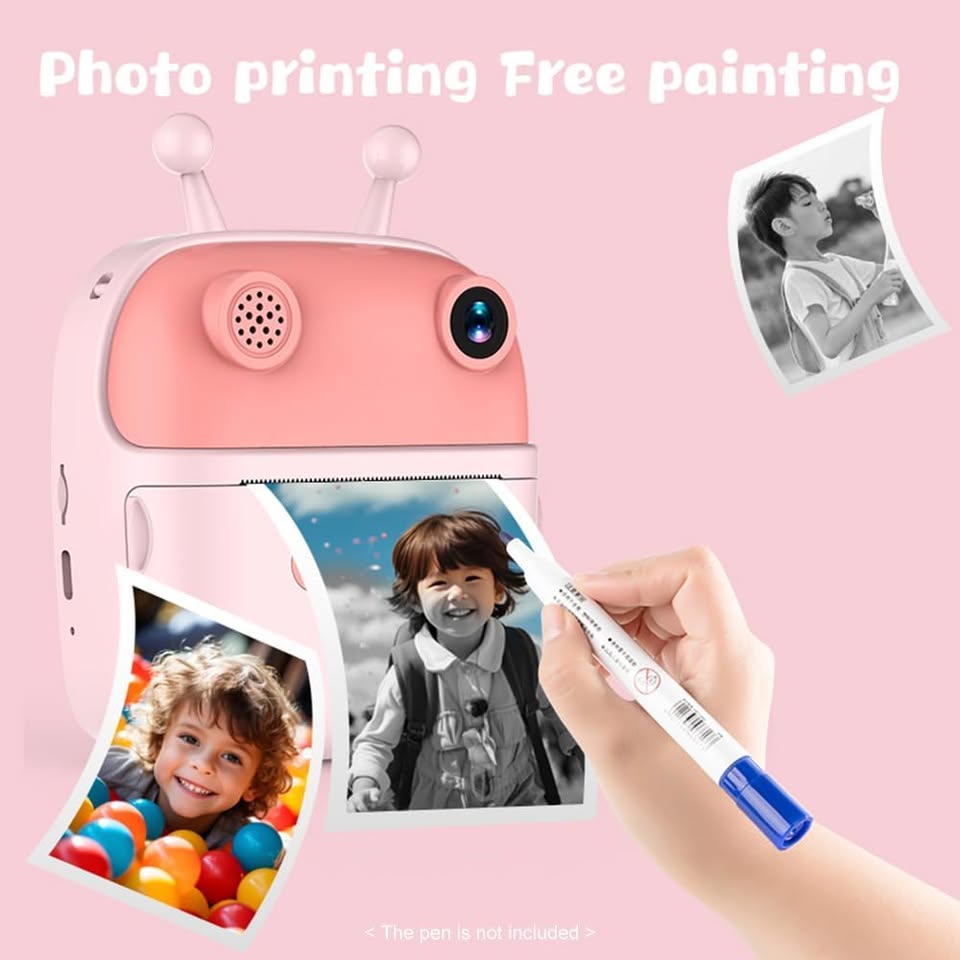 Kids Cute Design Instant Digital Thermal Printing Camera