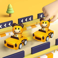 Mini Inertial Press & Go Animal Vintage Car - 1Pc