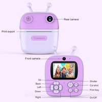 Kids Cute Design Instant Digital Thermal Printing Camera