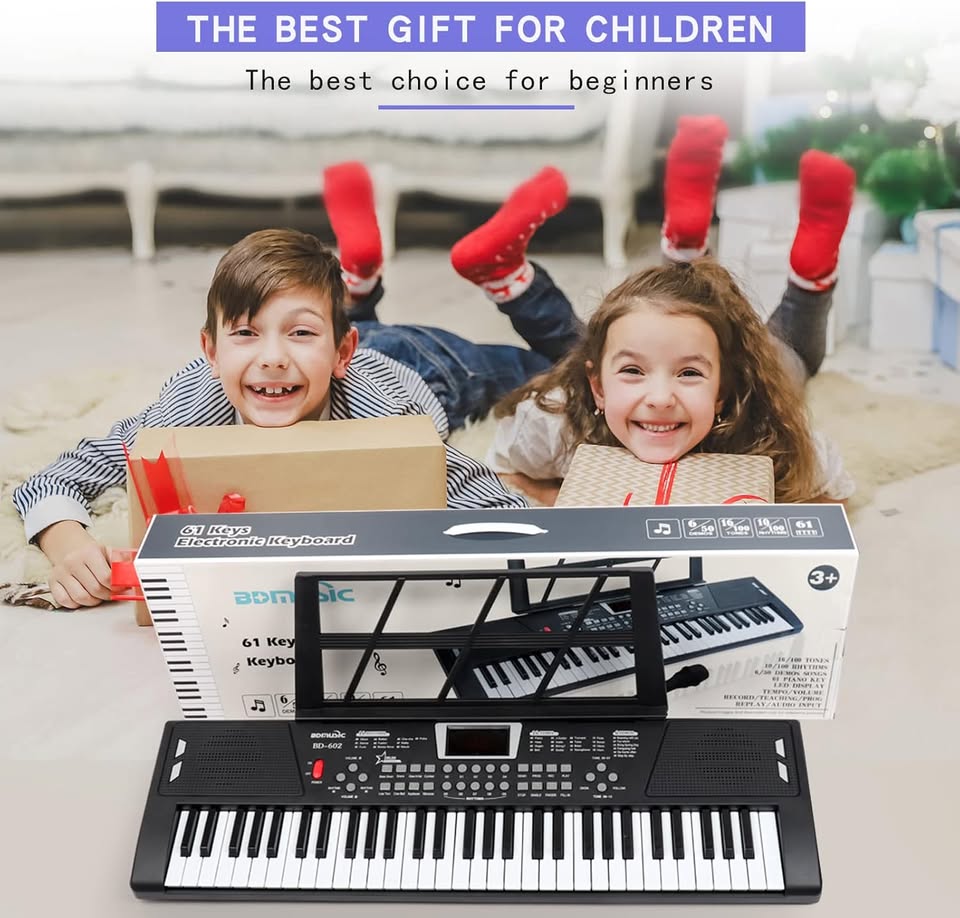 61 Keys Electronic Keyboard Piano With Mic