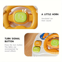 Multi-functional Kids Steering Wheel Game Table - Blue