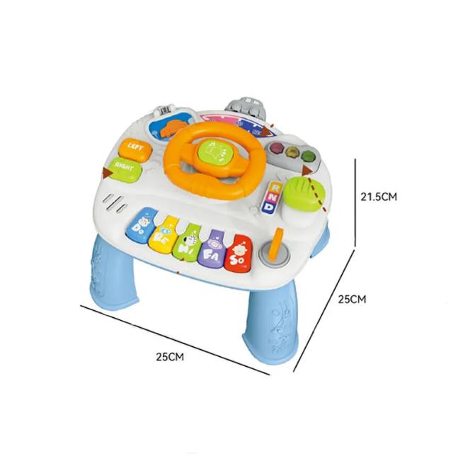 Multi-functional Kids Steering Wheel Game Table - Blue