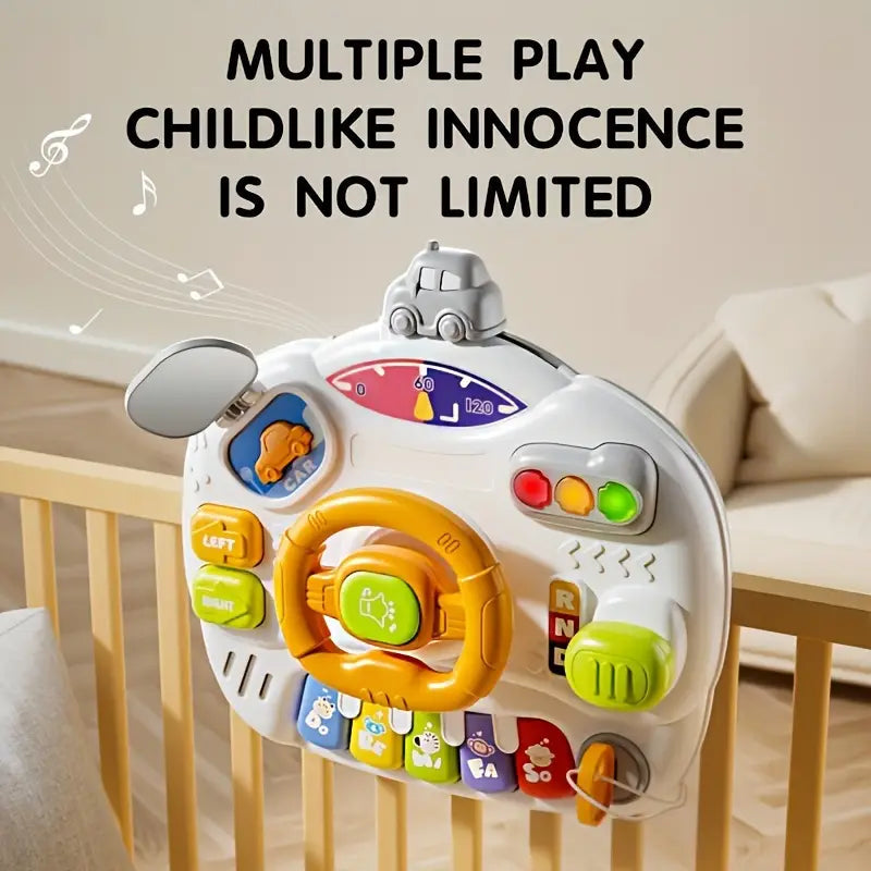 Multi-functional Kids Steering Wheel Game Table - Blue