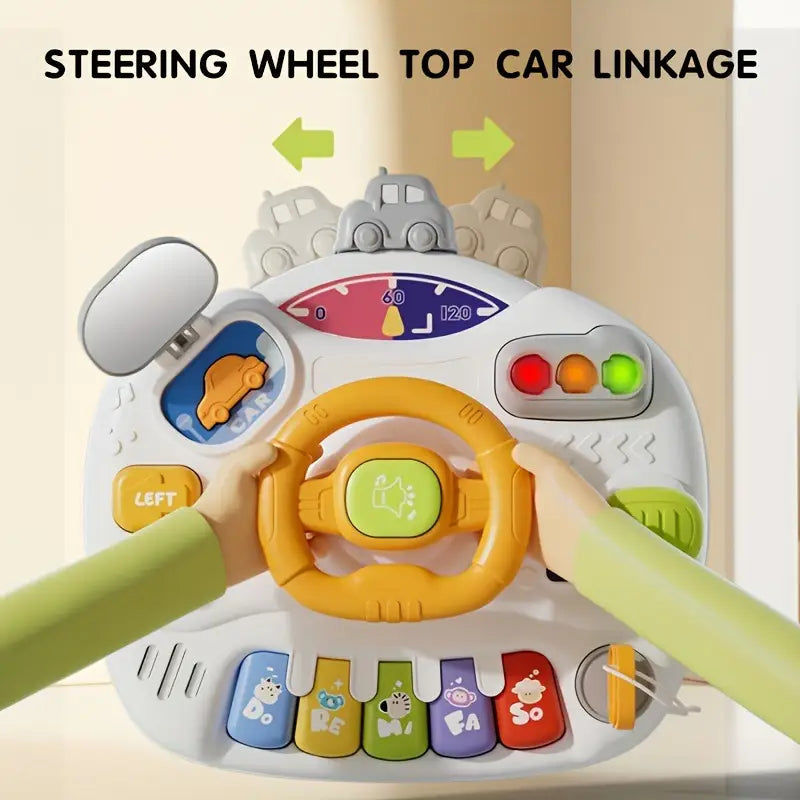 Multi-functional Kids Steering Wheel Game Table - Blue