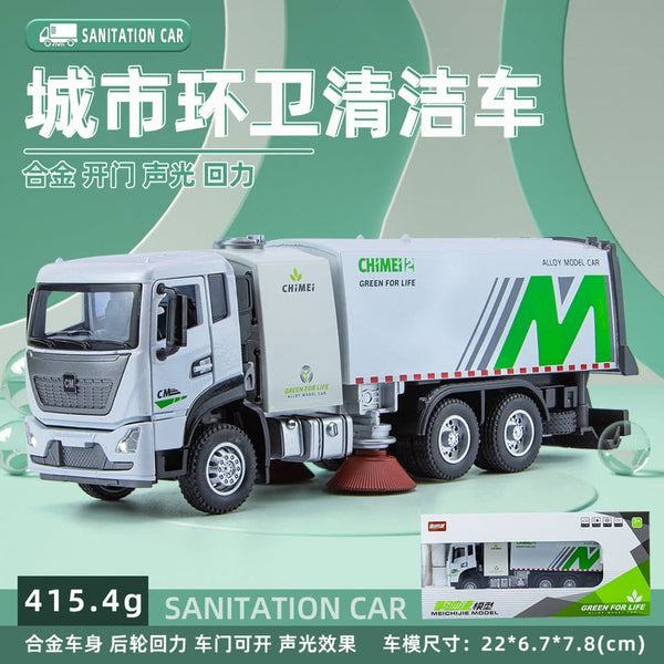 1:32 Diecast City Sanitation Cleaning Truck