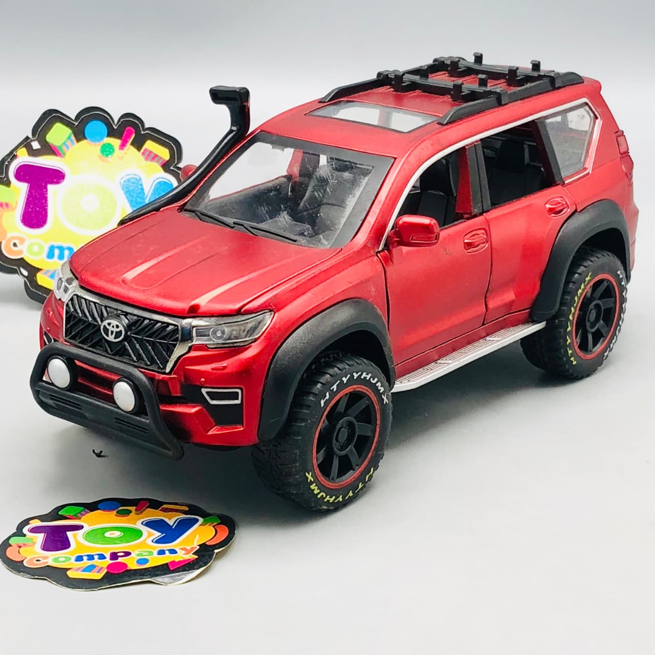 1:24 Diecast Toyota Land Cruiser Prado Off-Road Red Red - Minor Fault