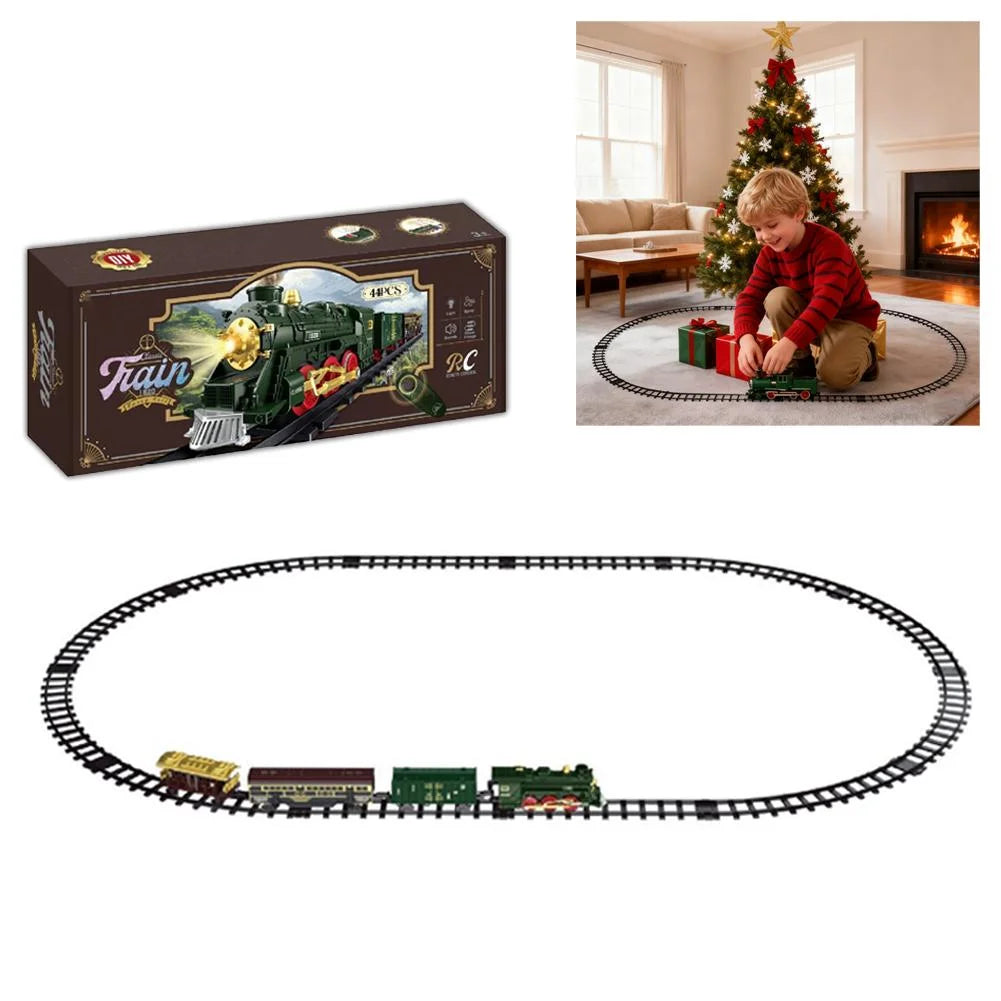 44Pcs RC Classic Train Track Set With Smoke