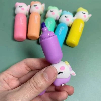 6Pcs Unicorn Themed Colorful Highlighter