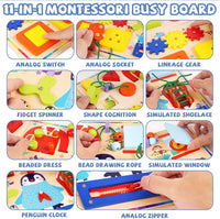 11in1 Wooden Multi-functional Busy Board