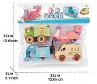 DIY 4Pcs Food Transport Screw Vehicle