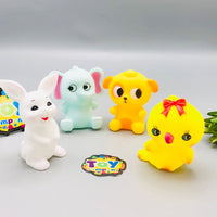 4Pcs Vinyl Animal Baby Bath Toys