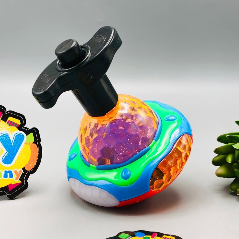 1Pc UFO Spinning Top With Light & Music